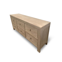wooden chest of drawers with multiple drawers on a white background
