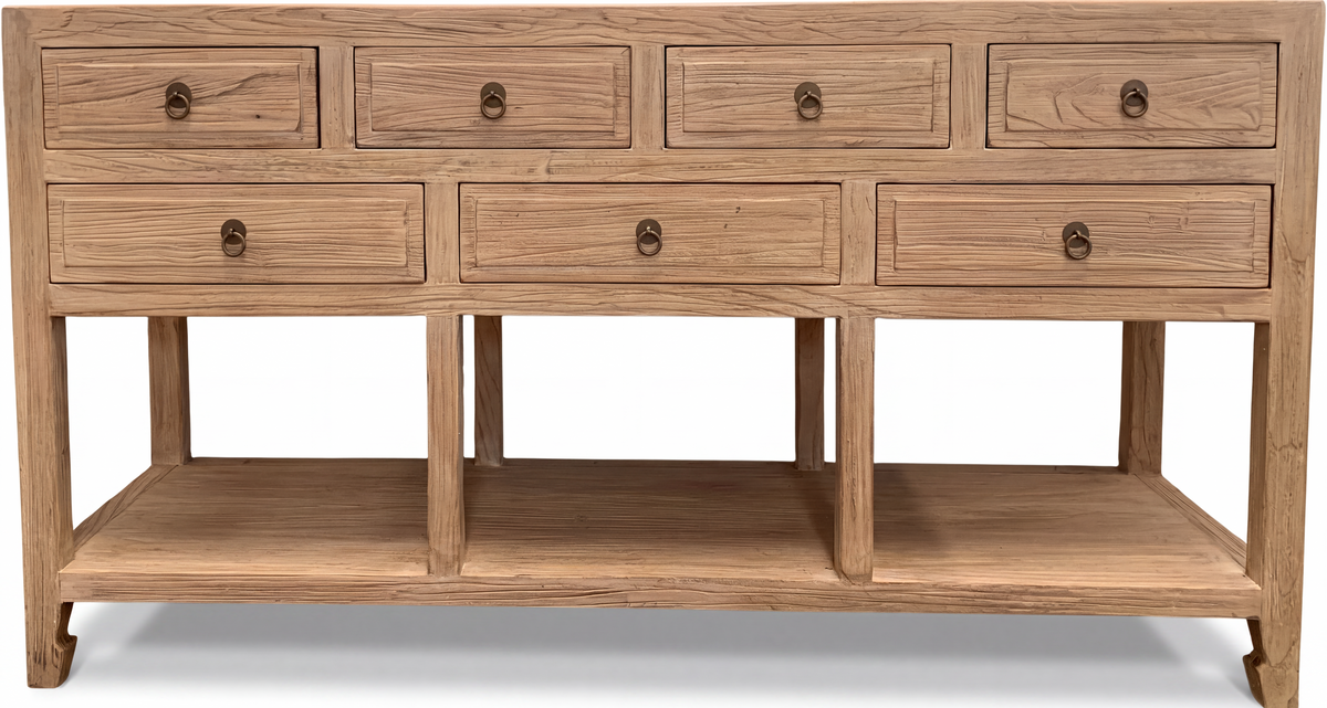 Ferringhi Console 7 drawer Natural