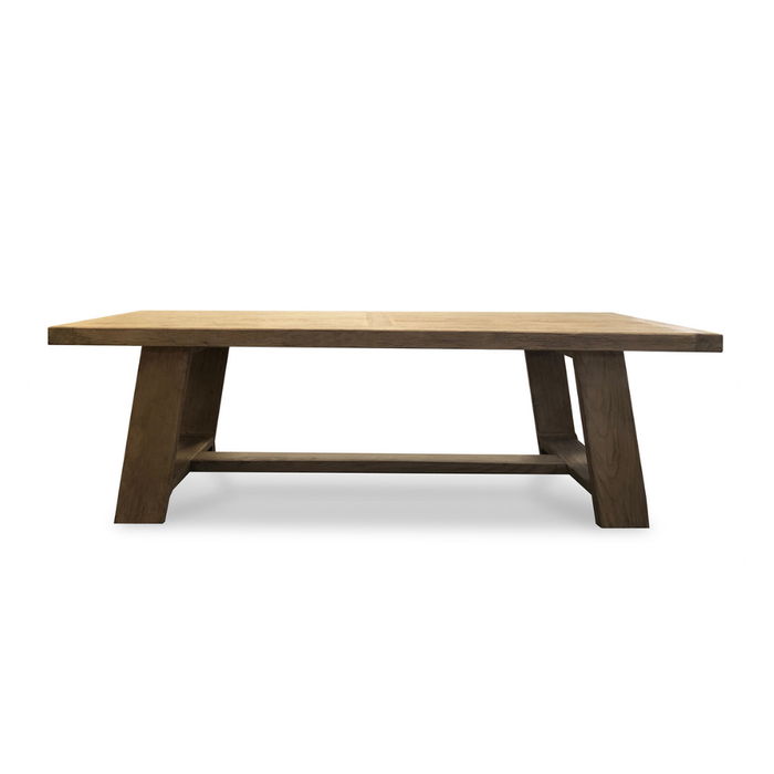 Wooden table with a white background