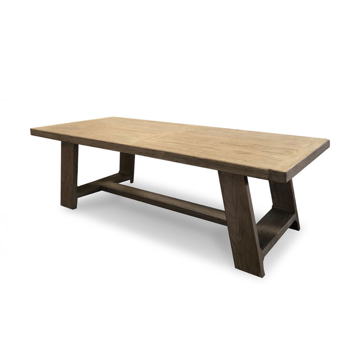 Wooden table with a white background