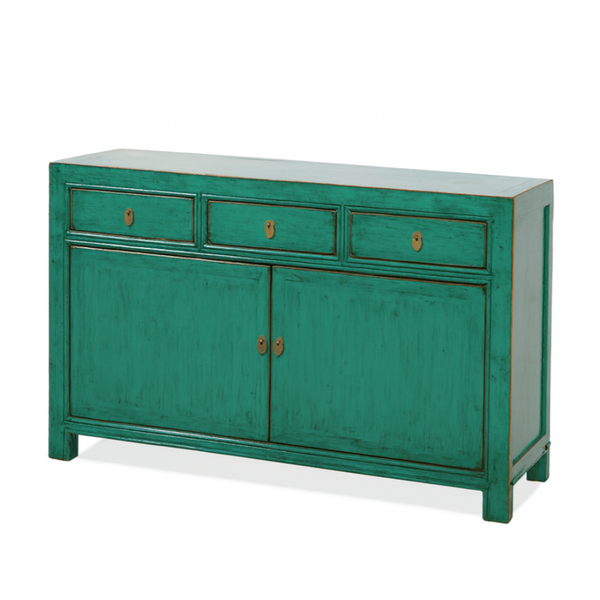 Green sideboard on a white background